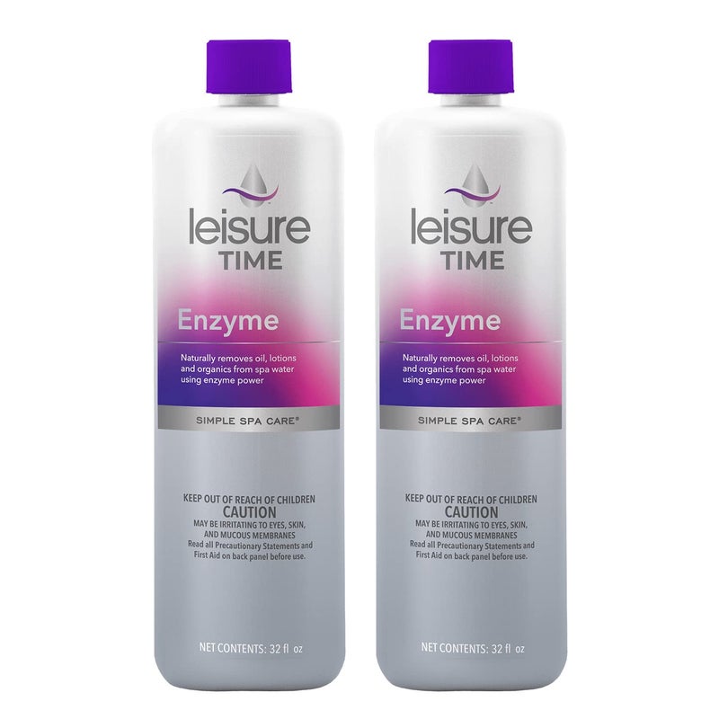 Leisure Time SGQ-02 Enzyme for Spas and Hot Tub, 1-Quart, 2-Pack